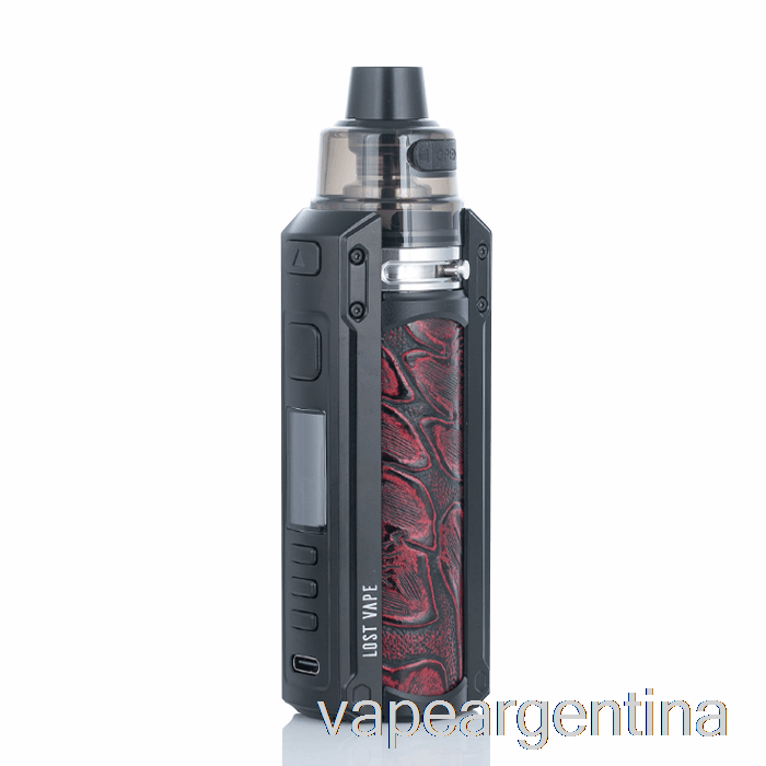 Lost Vape Ursa Quest 100w Pod Mod Kit Negro / Ukiran Cuero Vape Descartable